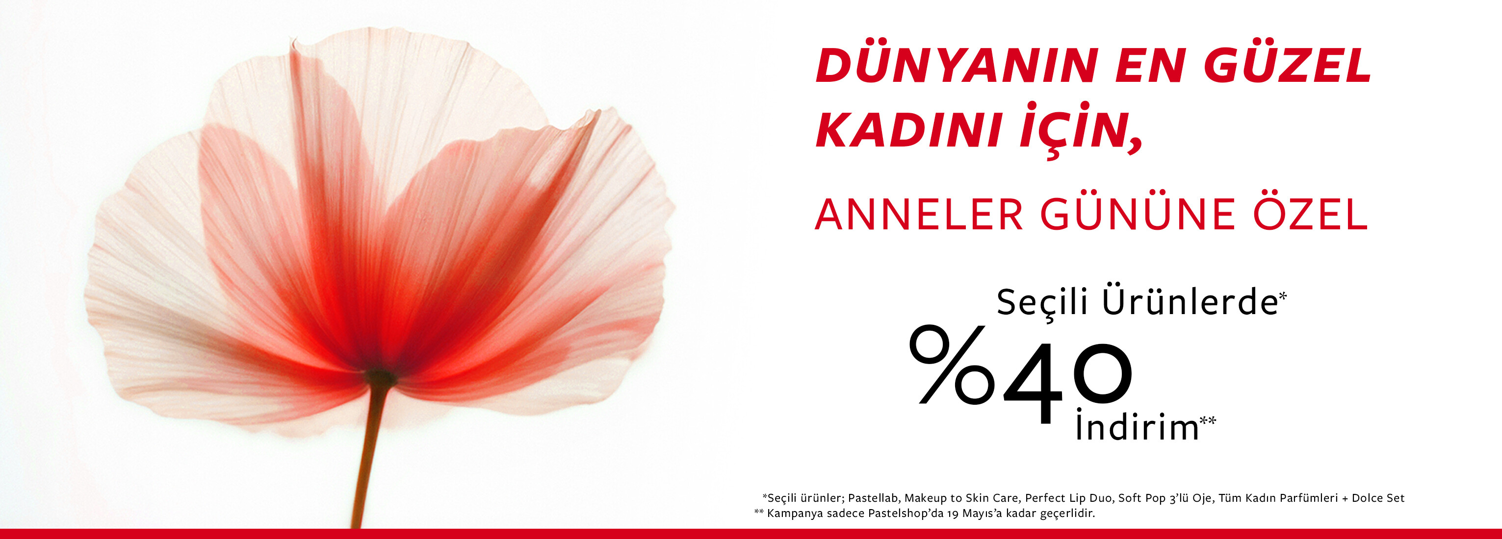 Anneler Gününe Özel Seçili Ürünlerde %40 İndirim