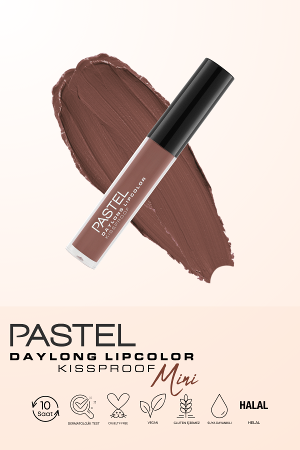Pastel Daylong Lipcolor Kissproof - Mini Likit Mat Ruj 15 - 6
