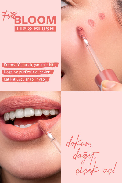 Pastel Full Bloom Lip & Blush No:73 Bellini - 4.3 ml - 2
