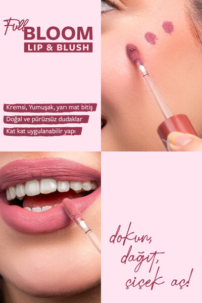 Pastel Full Bloom Lip & Blush No:76 Flora - 4.8 ml - 2