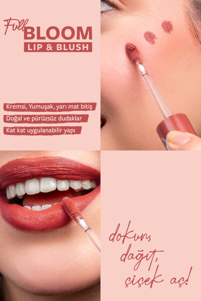 Pastel Full Bloom Lip & Blush No:78 Sienna - 4.8 ml - 2