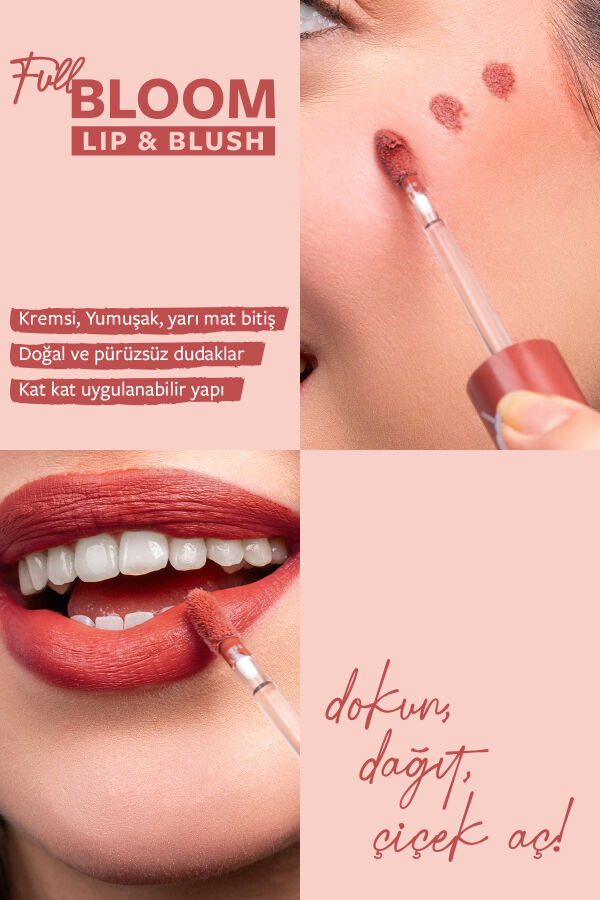 Pastel Full Bloom Lip & Blush No:78 Sienna - 4.8 ml - 2