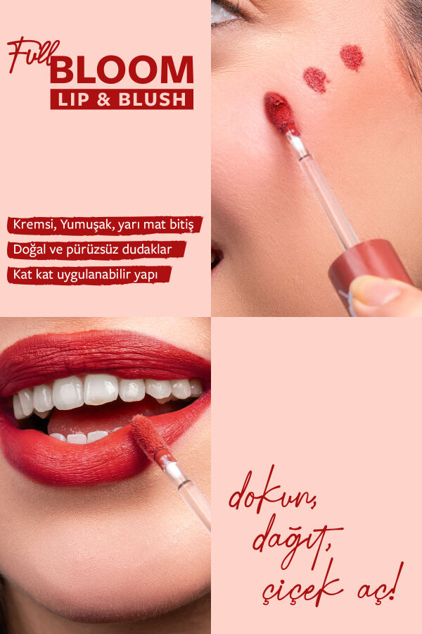 Pastel Full Bloom Lip & Blush No: 80 Blossom - 4.8 ml - 2