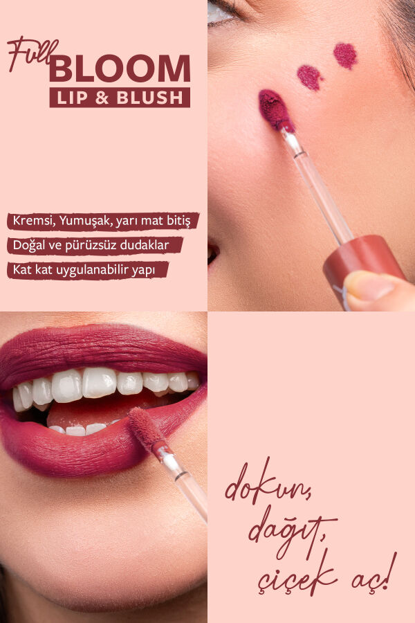 Pastel Full Bloom Lip & Blush No:82 Fatal - 4.8 ml - 2
