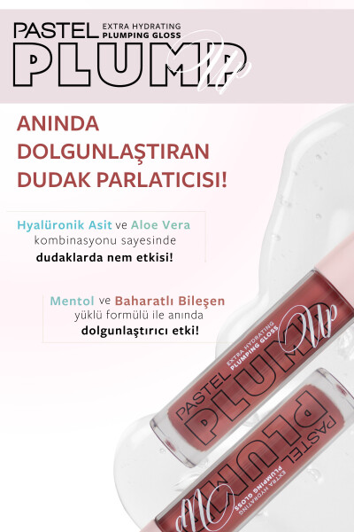 Pastel Plump Up Extra Hydrating Plumping Gloss - Dolgunlaştıran Dudak Parlatıcısı 212 Rosewood - 5