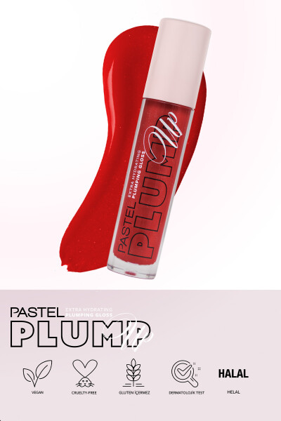 Pastel Plump Up 209 Red Velvet Extra Hydrating Plumping Gloss - Dolgunlaştıran Dudak Parlatıcısı - 4