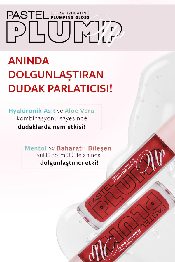 Pastel Plump Up 209 Red Velvet Extra Hydrating Plumping Gloss - Dolgunlaştıran Dudak Parlatıcısı - 5