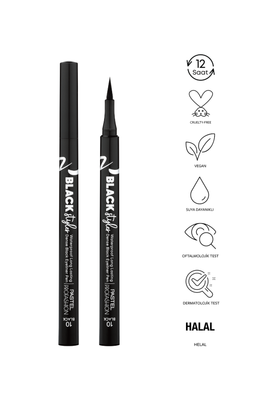 Pastel Black Styler Waterproof Eyeliner Pen - Eyeliner Kalemi 10 Black - 5