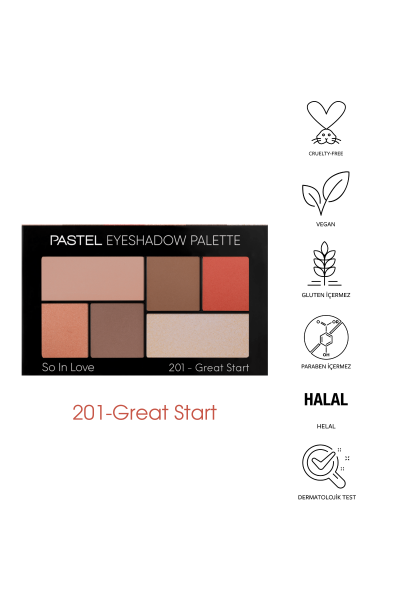 Pastel Eyeshadow Palette So In Love - Far Paleti 201 Great Start - 5