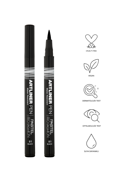 Pastel Artliner Pen - Artliner Kalem 01 Black - 5