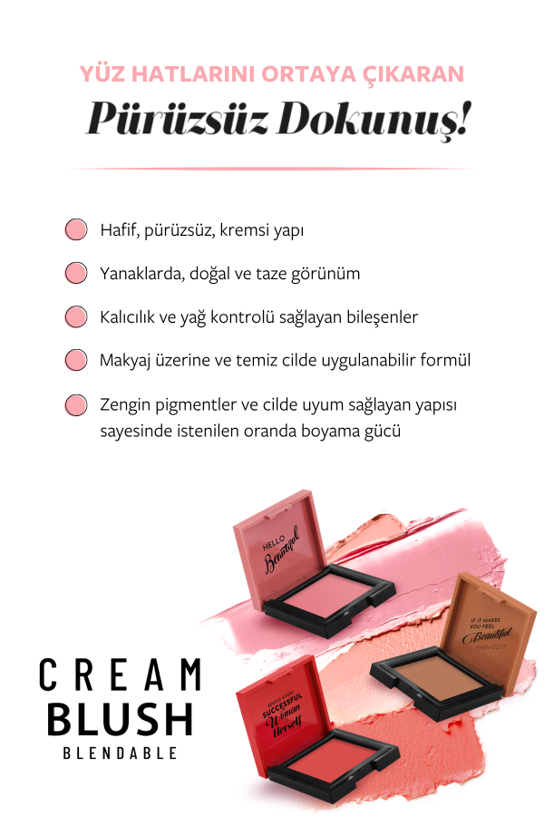 Pastel Profashion Cream Blush - Krem Allık 52 Brighter - 4