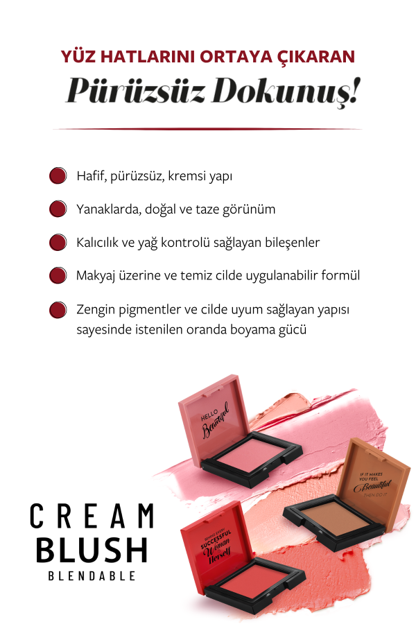 Pastel Profashion Cream Blush - Krem Allık 54 World - 4