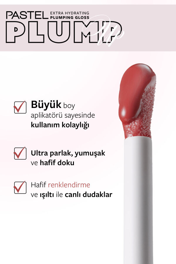 Pastel Plump Up Extra Hydrating Plumping Gloss - Dolgunlaştıran Dudak Parlatıcısı 210 Peach Coral - 3