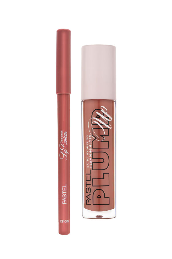 Pastel Plumping Gloss 205 + Pastel Lip Contour Lip Liner 53 - 1