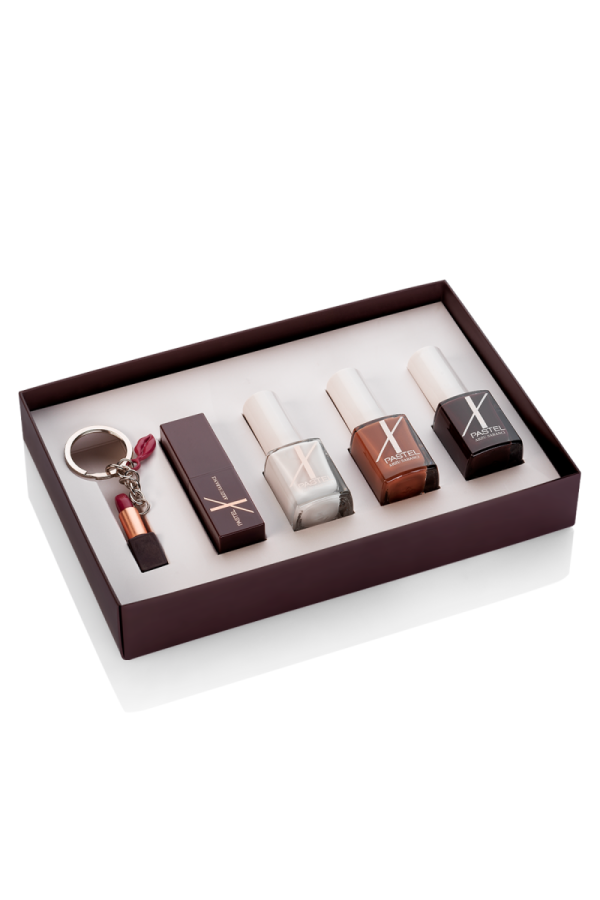 Pastel x Arzu Sabancı 3’lü Oje + Ruj + Anahtarlık Seti No3 | Hediyelik Makyaj Setleri - 1