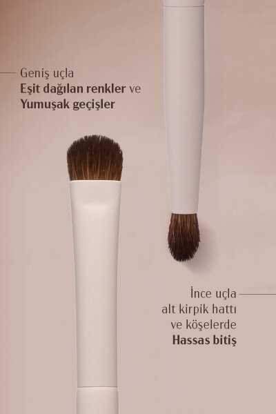 Pastel x Arzu Sabancı Small Duo Brush + Eyeshadow 62 Far Seti | Far & Çift Taraflı Fırça Seti - 3