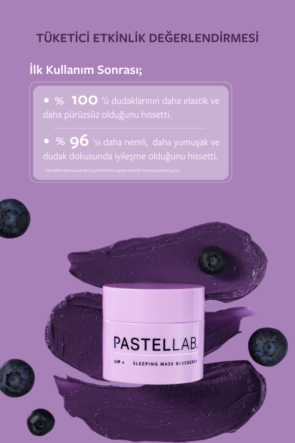 Pastellab. Lip Sleeping Mask - Dudak Bakım Maskesi Blueberry - 5