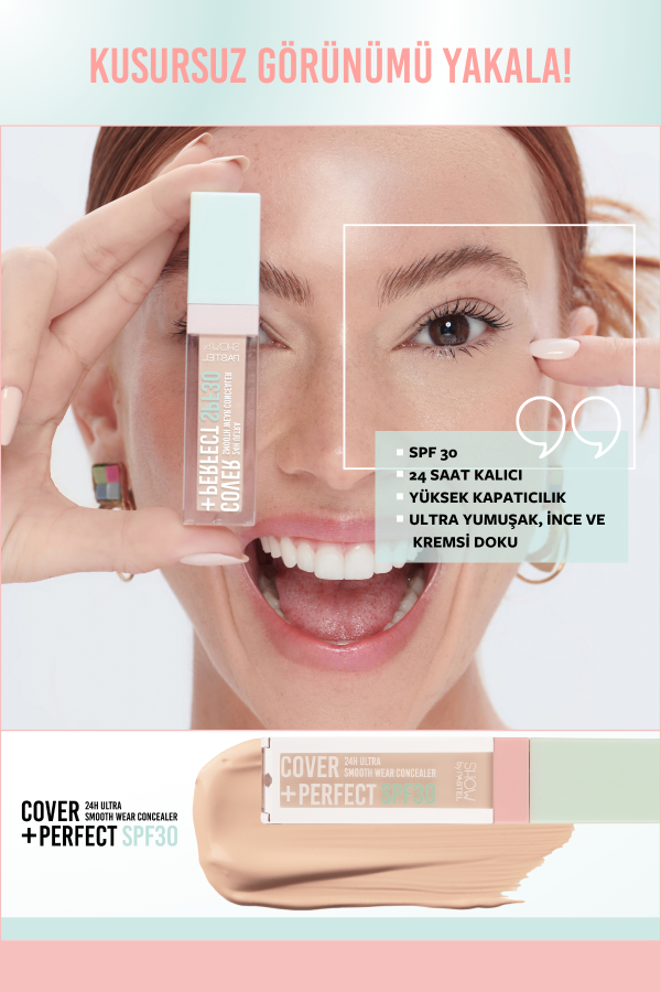 Show By Pastel Cover+Perfect Concealar SPF30 - SPF30 Ultra Kapatıcı 302 Light Rose - 4