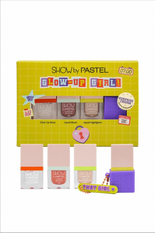 Show By Pastel Glow-Up Girl! That Girl Mini Kit (Liquid Blush Mini 59 & Liquid Highlighter Mini 72 & Clear Lip Gloss Mini) - 1