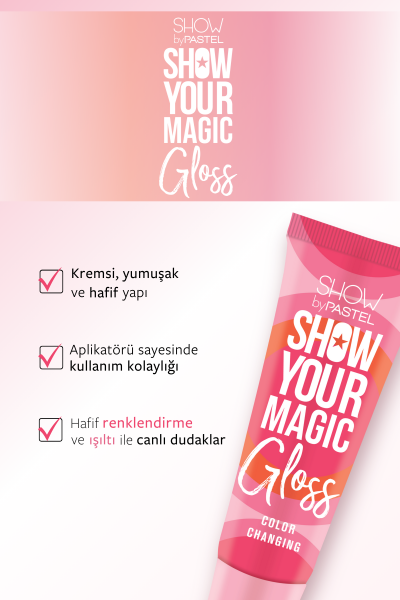 Show By Pastel Show Your Magic Gloss Color Changing - Renk Değiştiren Dudak Parlatıcısı - 3