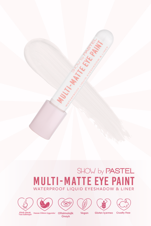 Show By Pastel Multi-Matte Eye Paint Waterproof Eyeshadow&Liner - Waterproof Mat Likit Far ve Eyeliner 80 Real One - 7