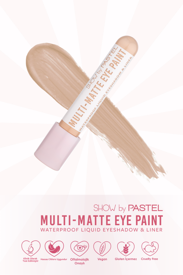 Show By Pastel Multi-Matte Eye Paint Waterproof Eyeshadow&Liner - Waterproof Mat Likit Far ve Eyeliner 81 Unique - 7