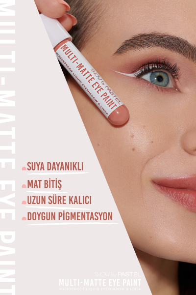 Show By Pastel Multi-Matte Eye Paint Waterproof Eyeshadow&Liner - Waterproof Mat Likit Far ve Eyeliner 83 Stylish - 4