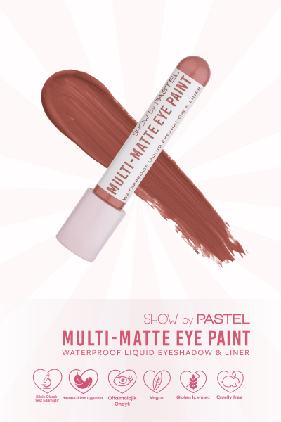 Show By Pastel Multi-Matte Eye Paint Waterproof Eyeshadow&Liner - Waterproof Mat Likit Far ve Eyeliner 83 Stylish - 7