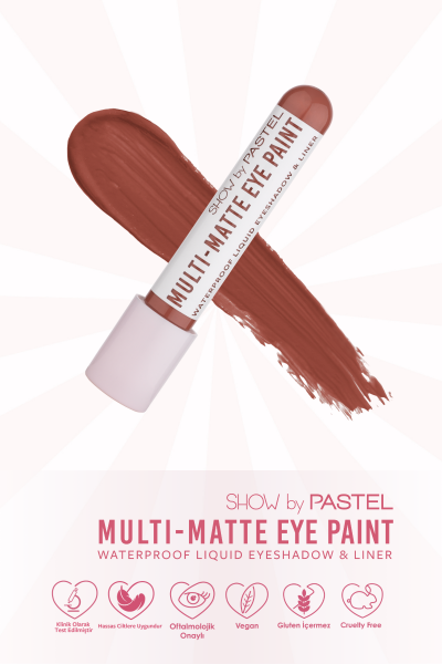 Show By Pastel Multi-Matte Eye Paint Waterproof Eyeshadow&Liner - Waterproof Mat Likit Far ve Eyeliner 85 Say Less - 7