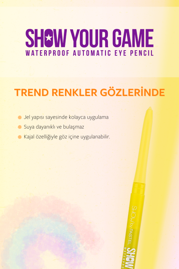 Show By Pastel Show Your Game Waterproof Gel Eye Pencil - Suya Dayanıklı Jel Göz Kalemi 401 - 7