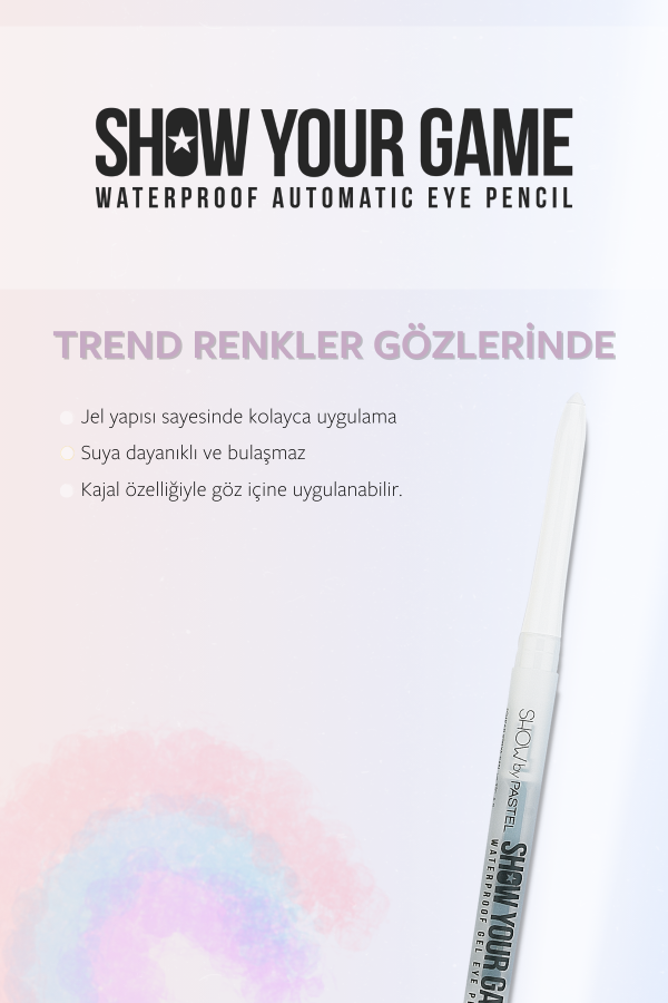 Show By Pastel Show Your Game Waterproof Gel Eye Pencil - Suya Dayanıklı Jel Göz Kalemi 405 - 7