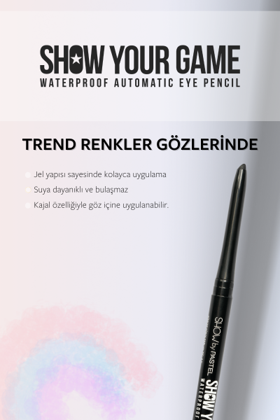 Show By Pastel Show Your Game Waterproof Gel Eye Pencil - Suya Dayanıklı Jel Göz Kalemi 406 - 7