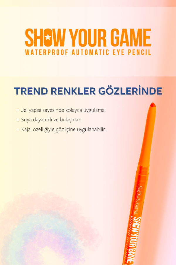 Show By Pastel Show Your Game Waterproof Gel Eye Pencil - Suya Dayanıklı Jel Göz Kalemi 407 - 7