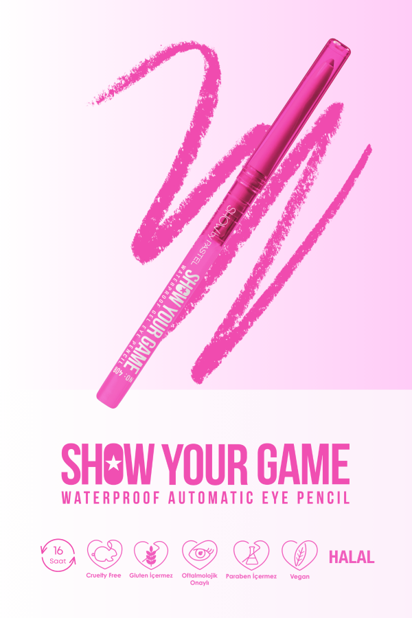 Show By Pastel Show Your Game Waterproof Gel Eye Pencil - Suya Dayanıklı Jel Göz Kalemi 408 - 9