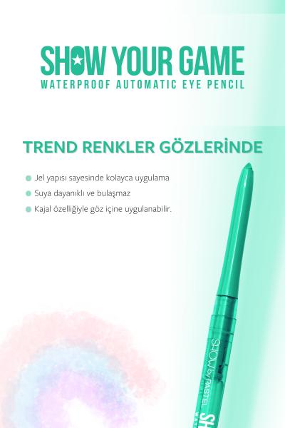Show By Pastel Show Your Game Waterproof Gel Eye Pencil - Suya Dayanıklı Jel Göz Kalemi 411 - 7