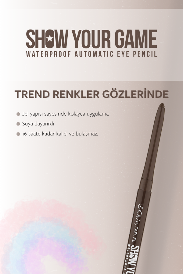 Show By Pastel Show Your Game Waterproof Gel Eye Pencil - Suya Dayanıklı Jel Göz Kalemi 414 - 7